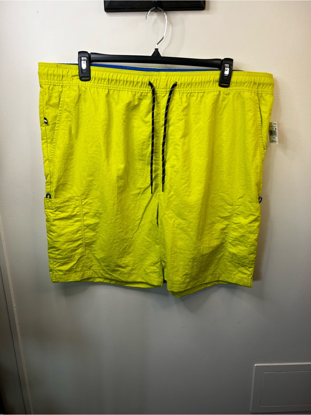 New Neon Yellow Nylon Shorts